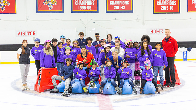 Kids Battling Cancer Embrace N.I.C.K.'s 'Learn to Skate' Program in Coral Springs