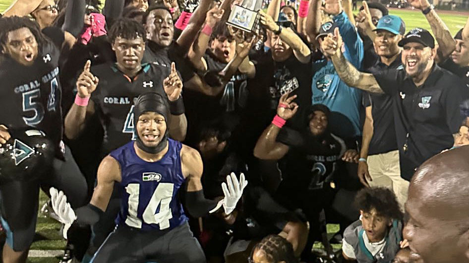 Coral Glades Triumphs in Swamp Bowl: Coach Rocco Causllo Celebrates First Win