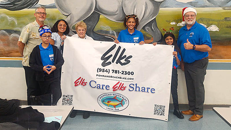Elks Lodge Spreads Holiday Cheer with $2,000 Gift to Coral Springs Middle Band