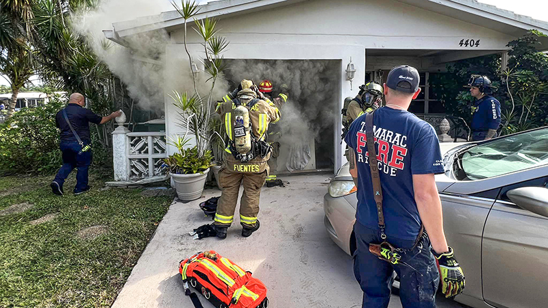 Tamarac Firefighters Rescue Person From Burning Home