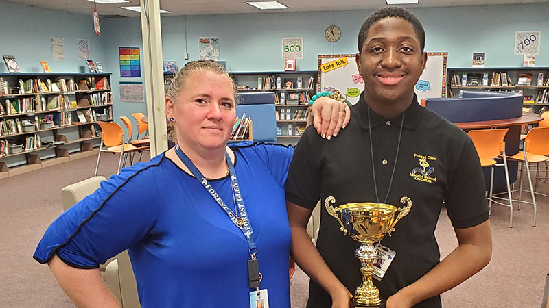Forest Glen Middle Speech Student Wins County Championship
