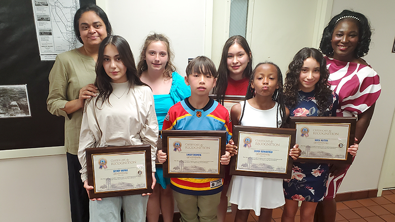 Top Middle School Science Students Recognized by Margate Commission