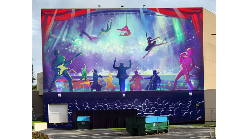 Coral Springs Transforming Center for the Arts with Dynamic 'TRAILS of Expression' Mural