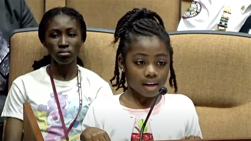 "She Could Be Mayor": 9-Year-Old Coral Springs Girl Wows Commission With Impassioned Speech